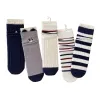 Five pairs of striped cartoon pattern socks made of pure cotton, comfortable, sweat-absorbent and breathable Item Picture